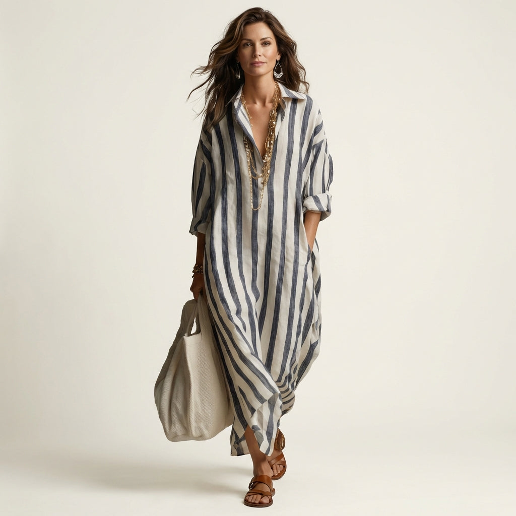 Carra | Robe Maxi Rayée