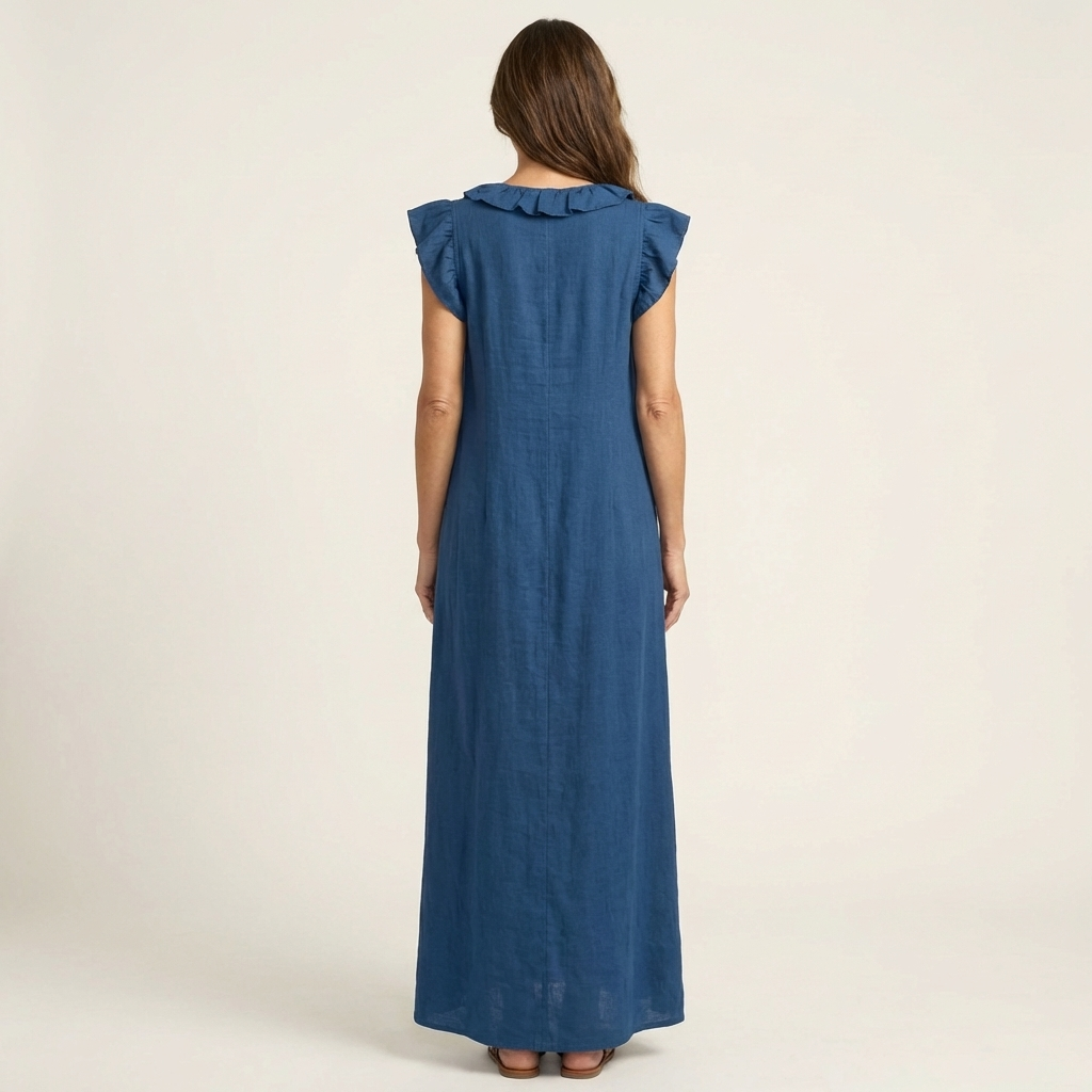 Josette | Robe Maxi à Volants et Décolleté en V