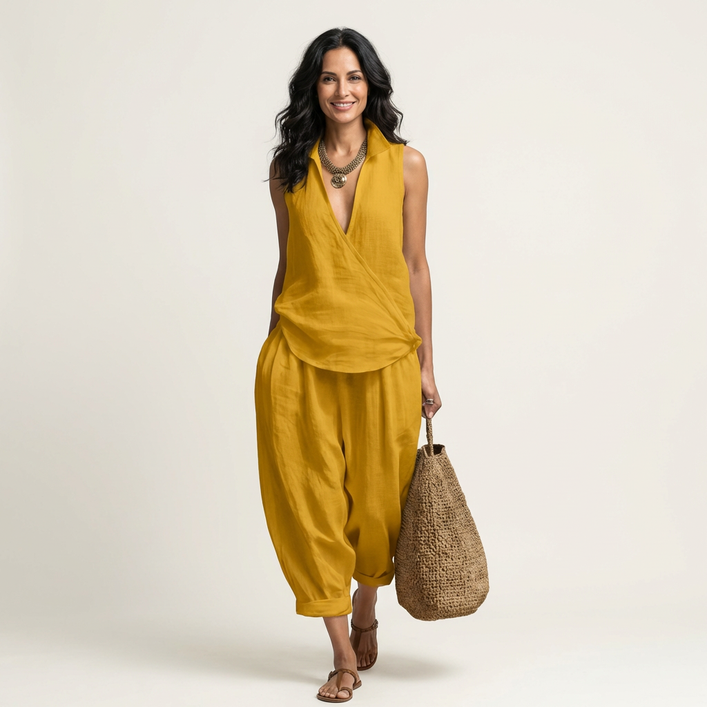 Twiila | Ensemble Top Croisé & Pantalon Large