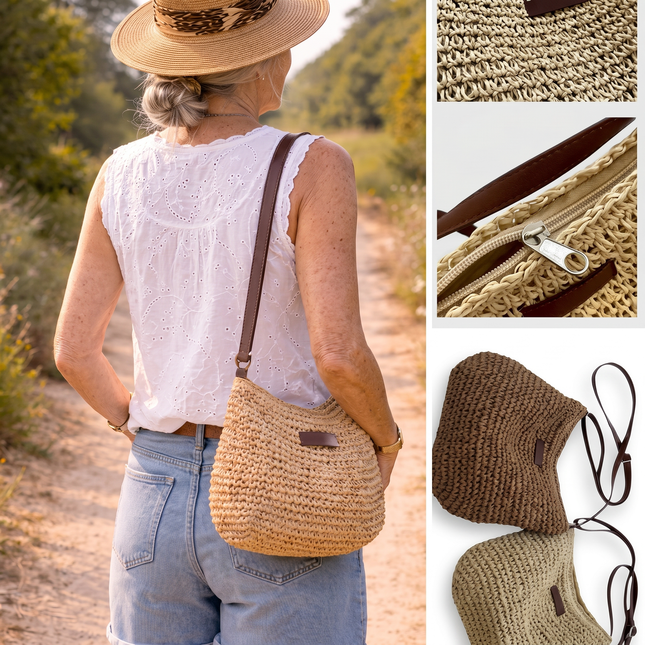 Simona | Sac à Bandoulière Tressé