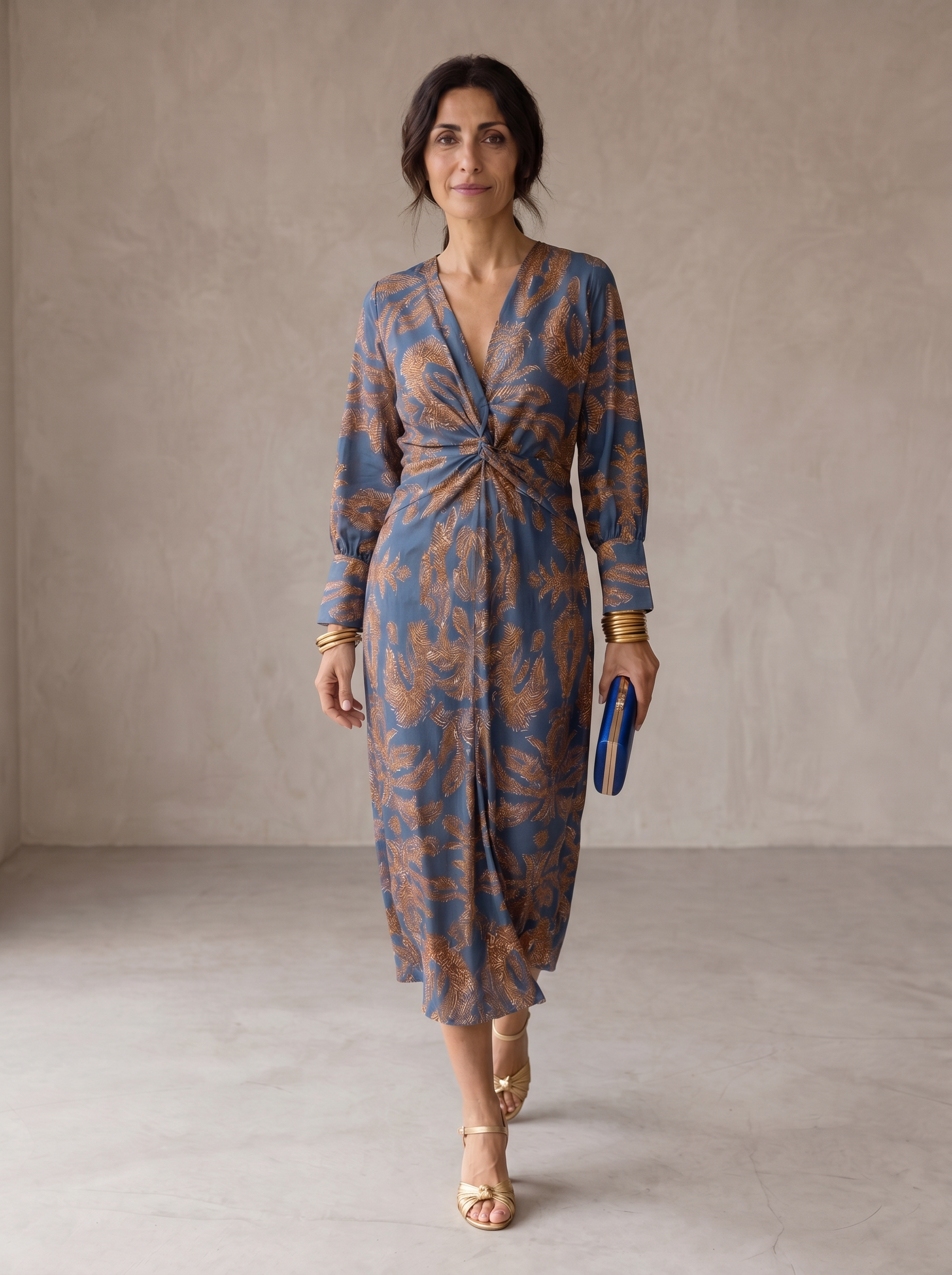 Celeste | Robe Midi Élégance Fleurie