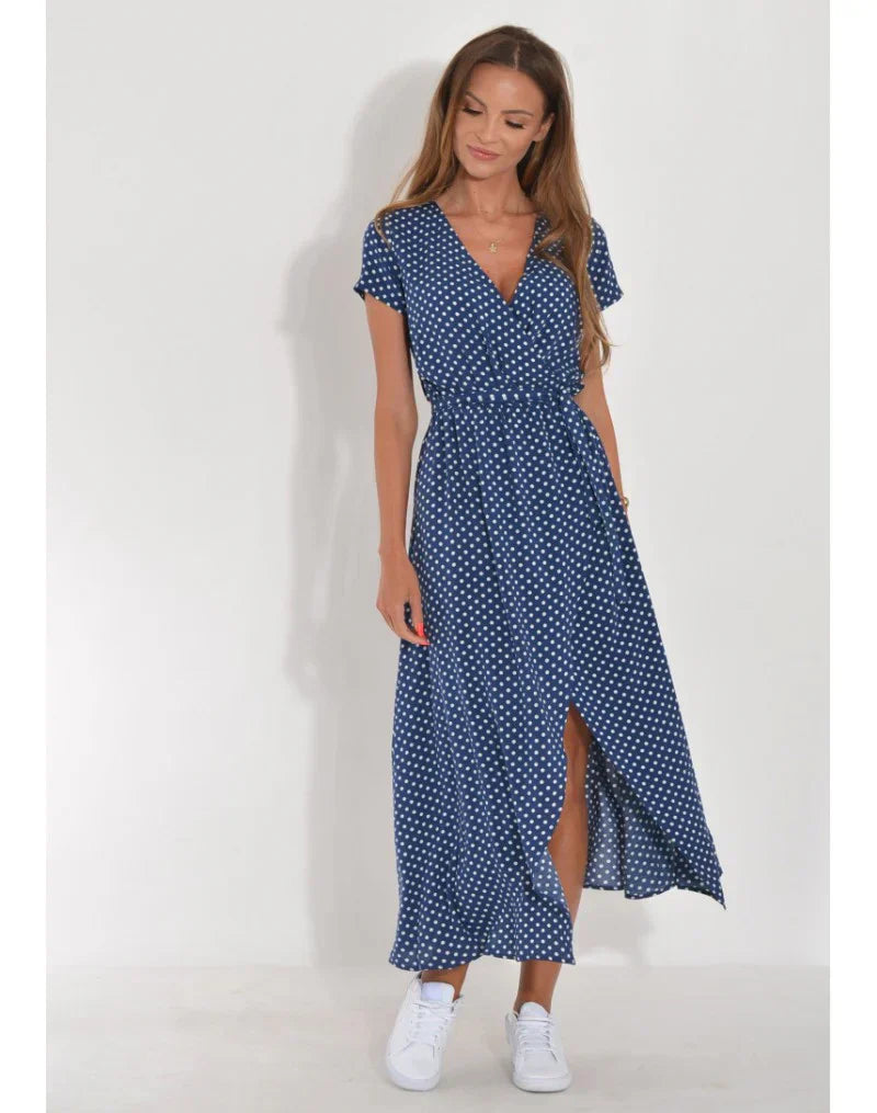 Julia | Robe Midi Cache-Cœur Florale