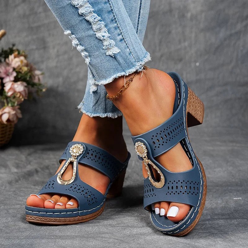 Julianne | Sandales à Talon Perforées