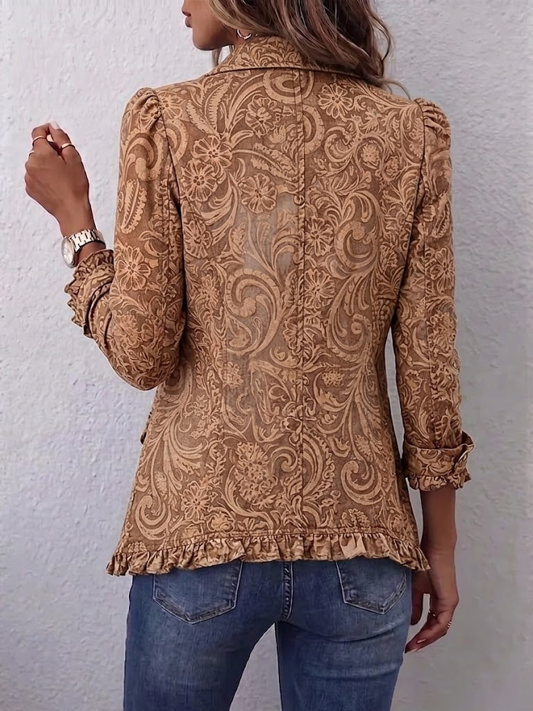Concepción | Veste Florale Vintage avec Volants