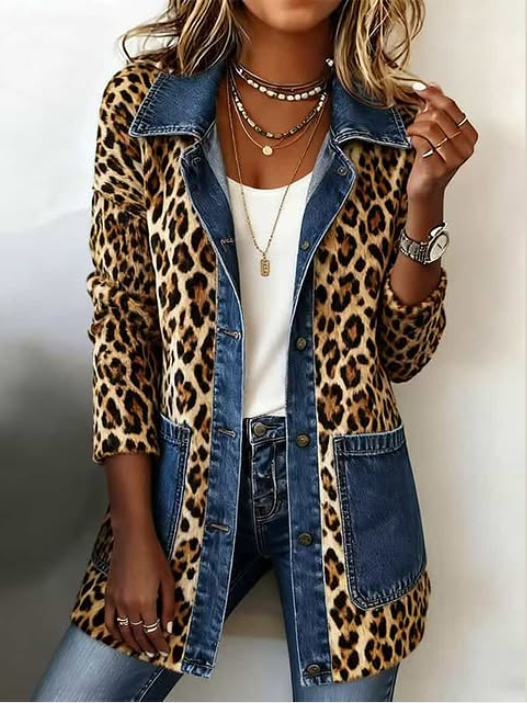 Lorena | Veste Longue en Léopard avec Jean