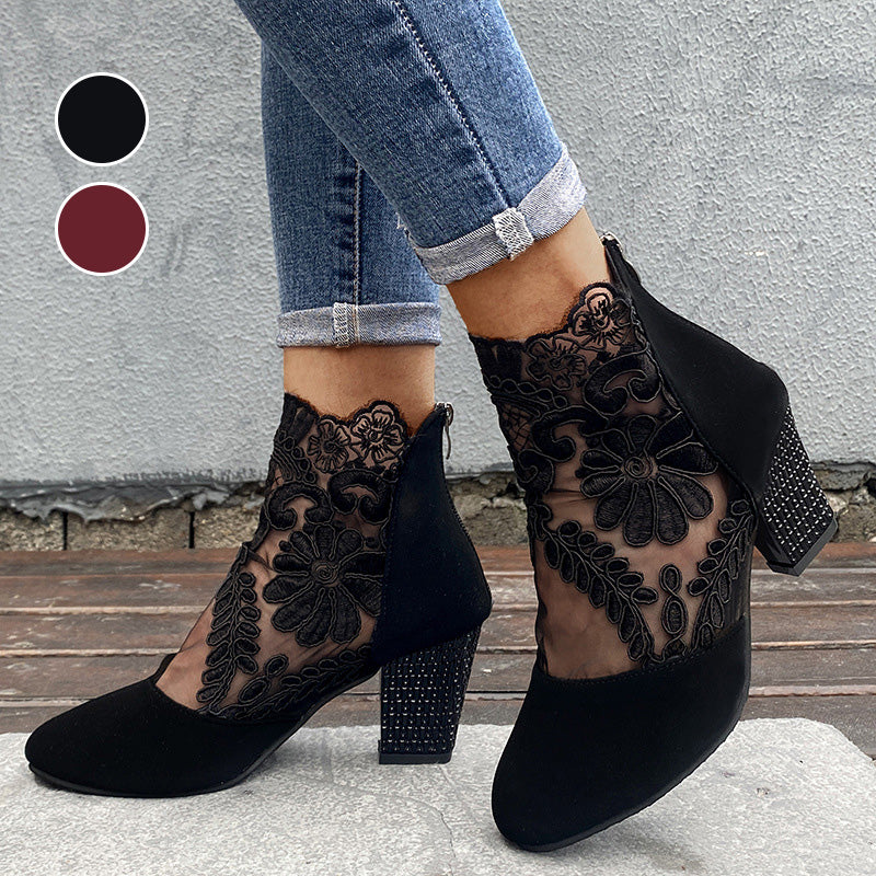 Marise | Bottines tendance avec détails en dentelle