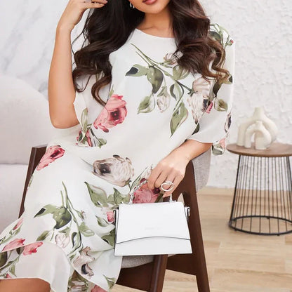 Amélie | Bloemenjurk met zachte chiffonlaag